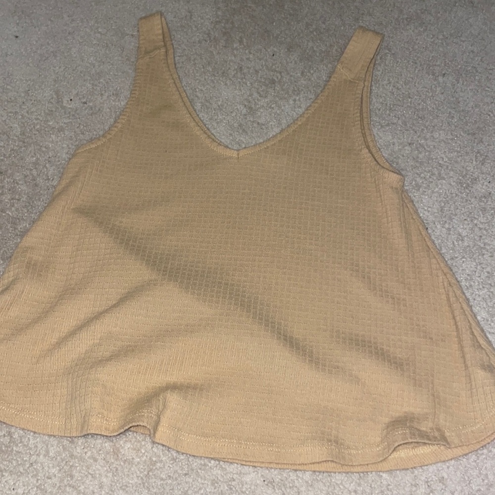 Yellow cropped tank